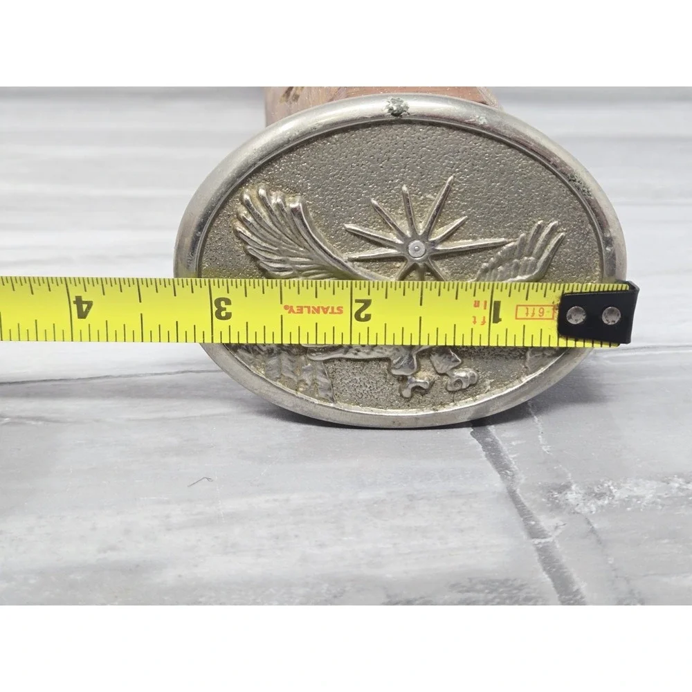 Vintage American Eagle Silver Tone Pewter‎ Look Belt Buckle